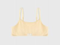 Топ в рубчик с нашивкой для девочек, 2 шт., Бежевый