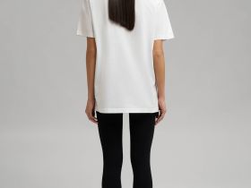 Футболка свободного кроя из мерсеризованного хлопка