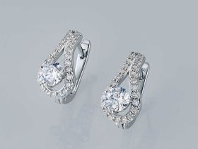 Серьги из белого золота э4712сг02115200