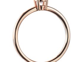 Помолвочное кольцо из красного золота с бриллиантом э0201кц08210868