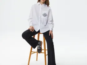 Женская рубашка Lacoste свободного кроя