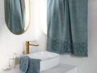 Полотенце махровое Личия/Licia, серо-голубое