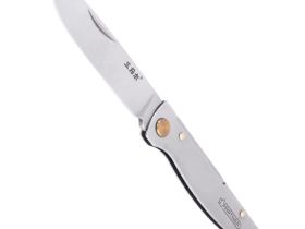 Складной нож SanRenMu Partner РТ711-SF, сталь 12C27, рукоять сталь, серебристый