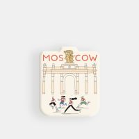 Стикер объемный "Москва. ВДНХ и бегуны"