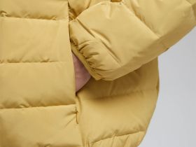 Стеганый пуховик с натуральным пухом