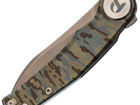 Складной нож Dr.Tech D9618C, сталь M390, рукоять титан, камуфляж