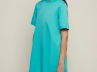 Платье А-силуэта из трикотажного интерлока