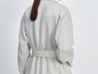 Жакет изо льна с поясом и карманами