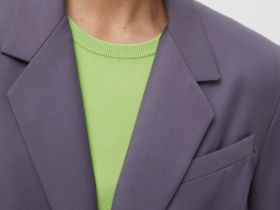 Жакет с отложным воротником свободного силуэта