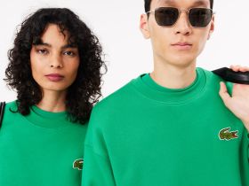 Флисовый свитшот Lacoste унисекс