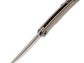 Складной нож TUOTOWN Saira Stonewash, сталь T14N, рукоять Grey Ti