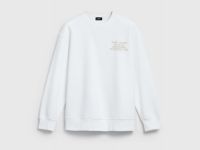 Базовый свитшот с принтом, Белый