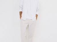 Рубашка в полоску, Белый