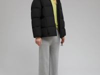 Стеганый пуховик с натуральным пухом