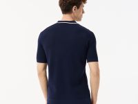 Мужское вязаное поло Lacoste из вискозы