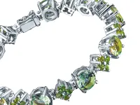 Браслет из серебра с празиолитами э0628бр11250372