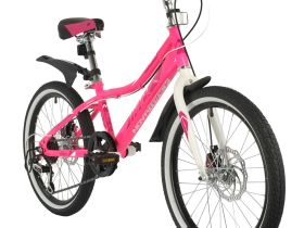 Детский велосипед Novatrack Alice Disc 20, год 2021, цвет Фиолетовый