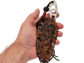 Скелетный нож Волчий Век МиниМасичька "Дип Петроглиф" Custom, сталь 95х18
