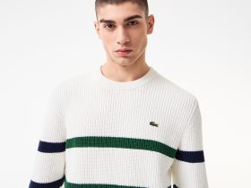 Мужской свитер Lacoste свободного кроя в полоску