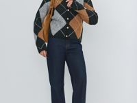 Кардиган из пряжи с шерстью, Черный