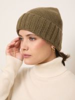 Шапка из кашемира KA101180 оливковая