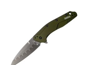 Полуавтоматический складной нож Kershaw Dividend, сталь композит CPM D2/N690, рукоять алюминий, олива