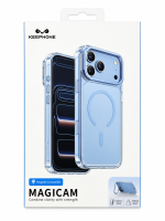 Чехол-накладка Keephone Magicam Magsafe для Apple iPhone 18 Pro/17 Pro с подставкой пластиковый (голубой)