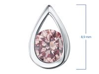 Классическая подвеска из белого золота э0912пд07183900_pink