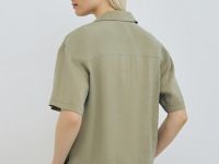 Блузка с английским воротником из модала, Зеленый