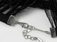Колье из натуральных перьев, Черный