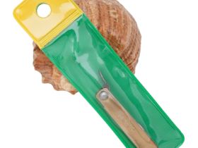 Складной нож Nagao Higonokami Mame Miniature, 40мм, сталь SK-5, рукоять латунь, без чехла