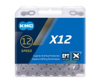 Цепь с антикоррозийным покрытием KMC X12, 12 скоростей (серебристый 126 звеньев)