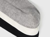 Высокие носки в рубчик, 3 пары, Серый