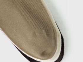 Высокие носки в рубчик, 3 пары, Бежевый