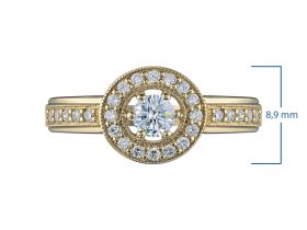 Классическое кольцо из желтого золота э0312кц02186800_white