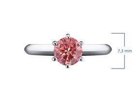 Помолвочное кольцо из белого золота э4012кц01178400_pink