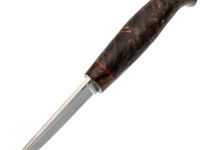 Нож Финка Карп, сталь N690, рукоять карельская береза, серый