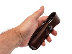 Чехол для складного ножа/мультитула на пояс, 130 мм, коричневый