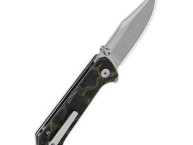 Складной нож QSP Grebe, сталь S35VN, рукоять композит, цвет камуфляж