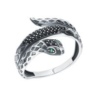 Серебряное кольцо с фианитами