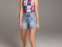 Шорты текстильные джинсовые для девочек