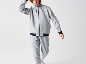 Мужская толстовка Lacoste на молнии с капюшоном