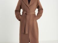 Пальто oversize силуэта с шерстью