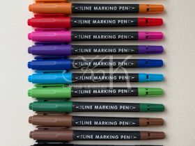 Набор маркеров двусторонних Languo 12 цветов, 0,5-1,5 мм