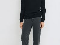 Утеплённые прямые джинсы, Серый