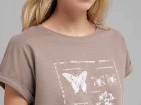 Футболка из хлопкового джерси свободного кроя