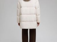 Удлиненный пуховик с натуральным пухом