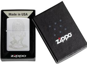 Зажигалка Zippo Vintage Dance с покрытием Satin Chrome, латунь/сталь