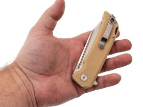 Складной нож Petrified Fish Tunny PFB05BRMS, сталь Sandvik 14C28N, рукоять микарта