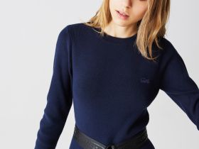 Женское платье Lacoste стандартного кроя с поясом